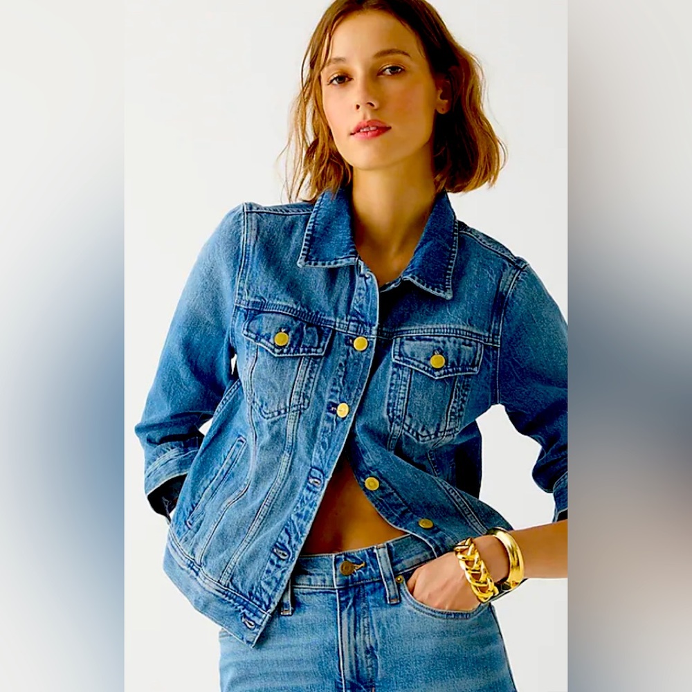 J. Crew women’s classic denim jacket size Small. Blue Denim